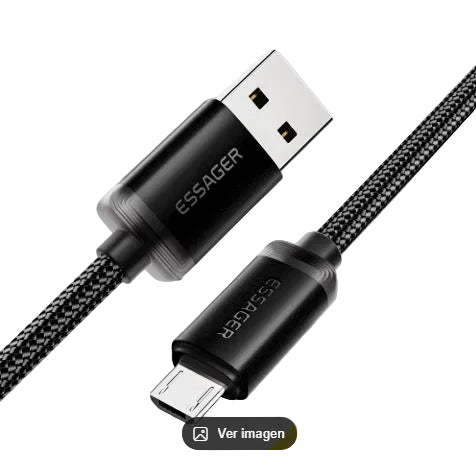 Cable ESSAGER Micro USB 2A Carga Rápida para Android