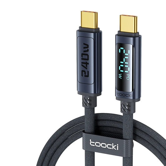 Cable Toocki USB-C a USB-C 240W PD3.1 con Pantalla Digital 2 m