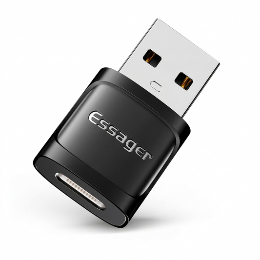 Adaptador ESSAGER USB-A 3.0 (macho) a USB-C (hembra)