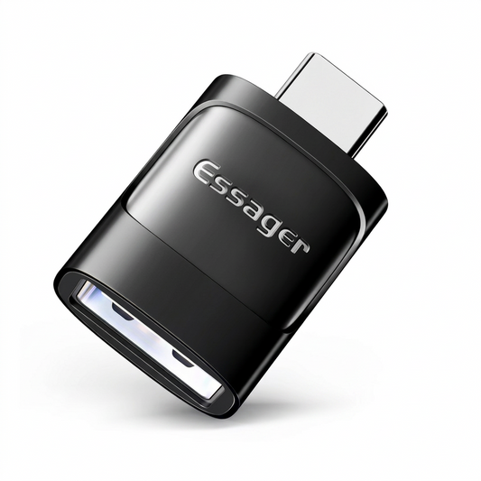Adaptador OTG ESSAGER USB-C (macho) a USB-A 3.0 (hembra)