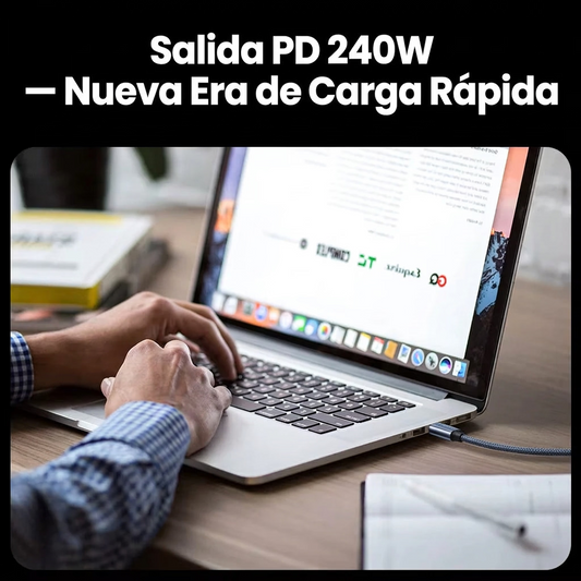 Cable Toocki USB-C a USB-C 240W PD3.1 con Pantalla Digital 2 m
