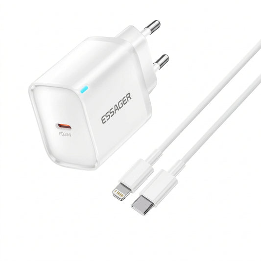 Cargador de Auto ESSAGER 30W USB-C + USB-A | Carga Rápida