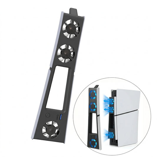 Ventilador de Enfriamiento para PS5 Slim con Luz, Blanco