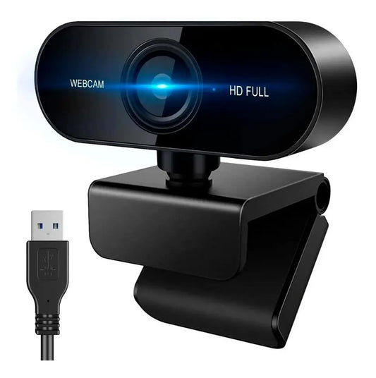 Webcam Full HD 1080p con Micrófono Incorporado, Negra