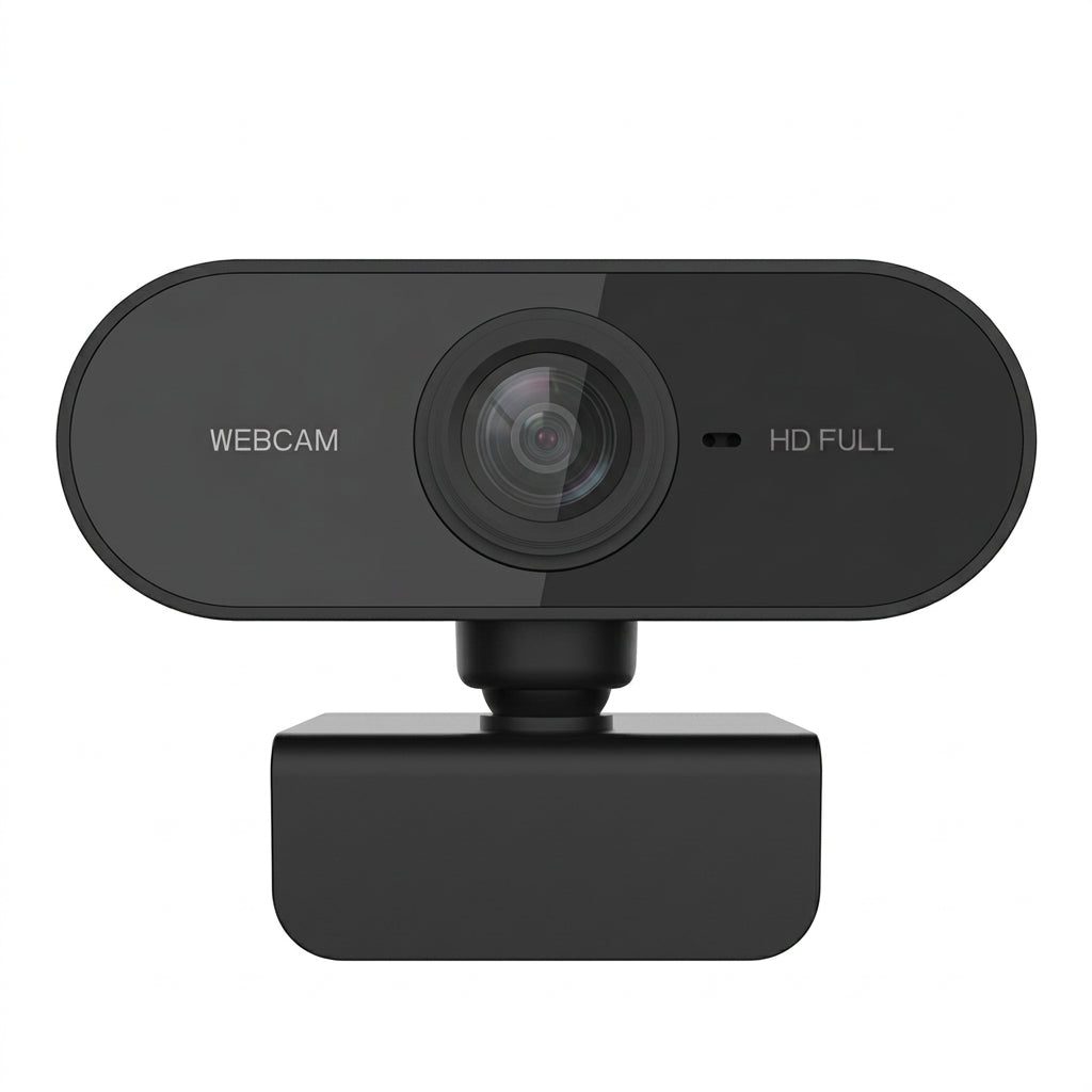 Webcam Full HD 1080p con Micrófono Incorporado, Negra