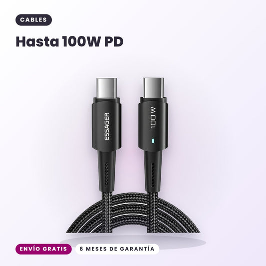 landing 1 - Cable USB-C 100W metálico