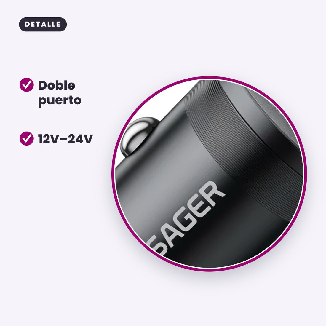 Cargador de Auto ESSAGER 45W USB-C PD + USB-A | Carga Rápida Doble Puerto
