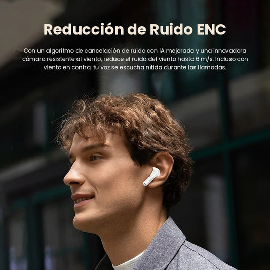 Audífonos Bluetooth Lenovo LE257 con Cancelación de Ruido ENC